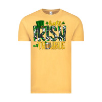 Vintage Mustard Half Irish All Trouble Vintage Tee - CowhideDigitalArt