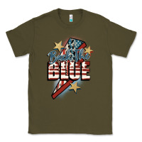 Army Green Back the blue Classic Tee - FaDigitalArtStudio