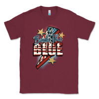 Burgundy Back the blue Classic Tee - FaDigitalArtStudio