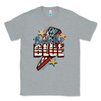 Heather Grey Back the blue Classic Tee - FaDigitalArtStudio