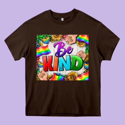 Western Be Kind Lgbtq Tumbler Heavy Core Tee Designed By Bundleandbundleshop