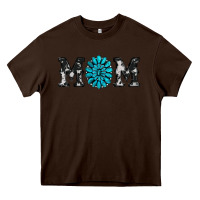 Chocolate Brown cowhide with gemstone Heavy Core Tee - RanaPortraitStore