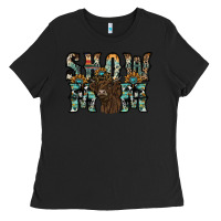 Black show mom highland cow Ladies Tee - SublimationCraftShop
