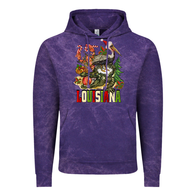 Christmas Louisiana Vintage Hoodie by BarkalooDesign | Teevron