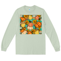 Matcha pumpkin sunflowers leaves Long Sleeve Tee - Artiststas