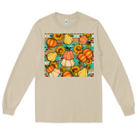 Mushroom pumpkin sunflowers leaves Long Sleeve Tee - Artiststas