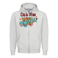 Dove Grey little miss preschool Zipper Hoodie - RanaPortraitStore