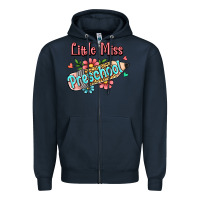Navy little miss preschool Zipper Hoodie - RanaPortraitStore