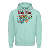 Seafoam little miss preschool Zipper Hoodie - RanaPortraitStore