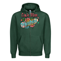 Sports Green little miss preschool Zipper Hoodie - RanaPortraitStore