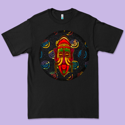 African Masks Round Earrings 2 Premium Tee Designed By Bundleandbundleshop