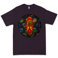 Plum african masks round earrings 2 Premium Tee - BundleAndBundleShop
