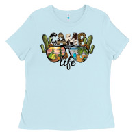 Baby Blue camp life Ladies Tee - SublimationCraftShop