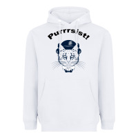 White Purrrsist Heavyweight Hoodie - Bettercallsaul