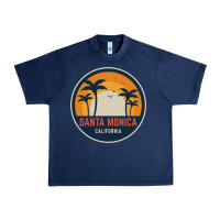 Navy santa monica california Urban Heavy Tee - artisFamous