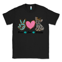 Black peace love frenchie Classic Tee - RanaPortraitStore
