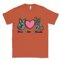 Copper peace love frenchie Classic Tee - RanaPortraitStore