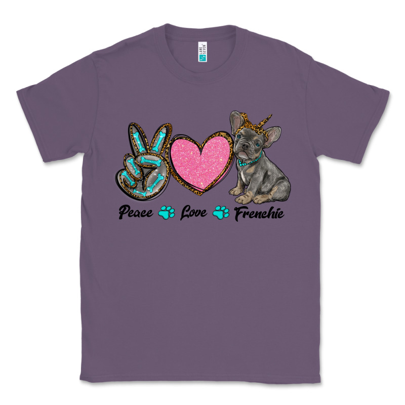 Peace Love Frenchie Classic Tee by RanaPortraitStore | Teevron