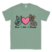 Sage peace love frenchie Classic Tee - RanaPortraitStore
