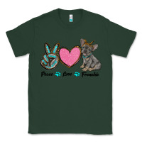 Sports Green peace love frenchie Classic Tee - RanaPortraitStore