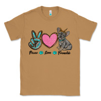 Toasted Coconut peace love frenchie Classic Tee - RanaPortraitStore