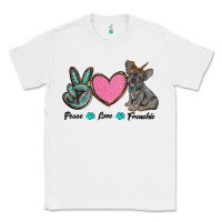 White peace love frenchie Classic Tee - RanaPortraitStore