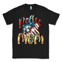 Black Police Mom Classic Tee - FaDigitalArtStudio