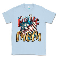 Dusty Blue Police Mom Classic Tee - FaDigitalArtStudio