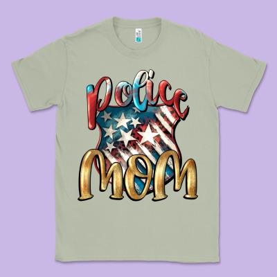 Police Mom Classic Tee Designed By Fadigitalartstudio