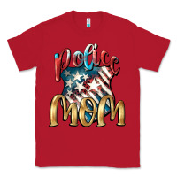 Red Police Mom Classic Tee - FaDigitalArtStudio