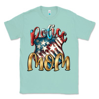 Seafoam Police Mom Classic Tee - FaDigitalArtStudio