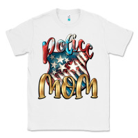 White Police Mom Classic Tee - FaDigitalArtStudio