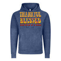 Vintage Denim thankful blessed and kind of a mess Vintage Hoodie - BarkalooDesign