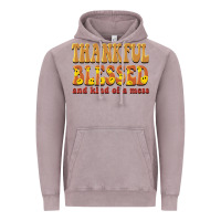 Vintage Zinc thankful blessed and kind of a mess Vintage Hoodie - BarkalooDesign