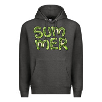 Charcoal Heather summer kiwi Premium Hoodie - BarkalooDesign