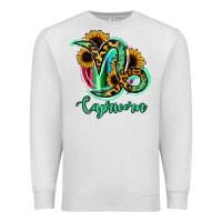 Oatmeal Heather Capricorn Zodiac Sign Sunflower Leopard Serape Premium Sweatshirt - RanaPortraitStore