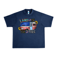 Navy land of the free Urban Heavy Tee - CowhideDigitalArt