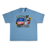 Pebble Blue land of the free Urban Heavy Tee - CowhideDigitalArt