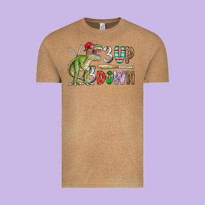 3 Up 3 Down Rex Vintage Tee Designed By Cowhidedigitalart