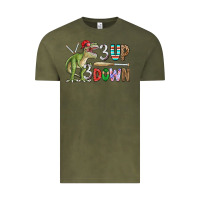 Vintage Olive 3 up 3 down rex Vintage Tee - CowhideDigitalArt