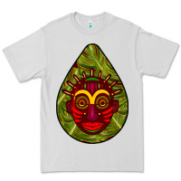 Dove Grey african masks teardrop  7 Premium Tee - BundleAndBundleShop