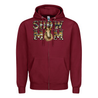 Burgundy show mom horse Zipper Hoodie - RanaPortraitStore