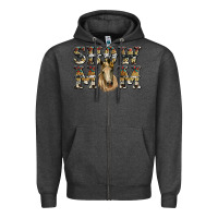 Charcoal Heather show mom horse Zipper Hoodie - RanaPortraitStore