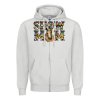 Dove Grey show mom horse Zipper Hoodie - RanaPortraitStore