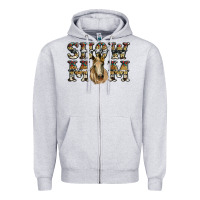 Heather Grey show mom horse Zipper Hoodie - RanaPortraitStore
