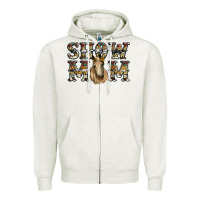 Oatmeal Heather show mom horse Zipper Hoodie - RanaPortraitStore