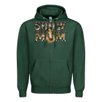 Sports Green show mom horse Zipper Hoodie - RanaPortraitStore