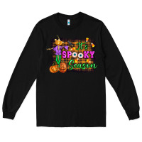 Black it's spooky season halloween Long Sleeve Tee - Artiststas