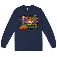 Navy it's spooky season halloween Long Sleeve Tee - Artiststas