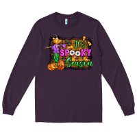 Plum it's spooky season halloween Long Sleeve Tee - Artiststas